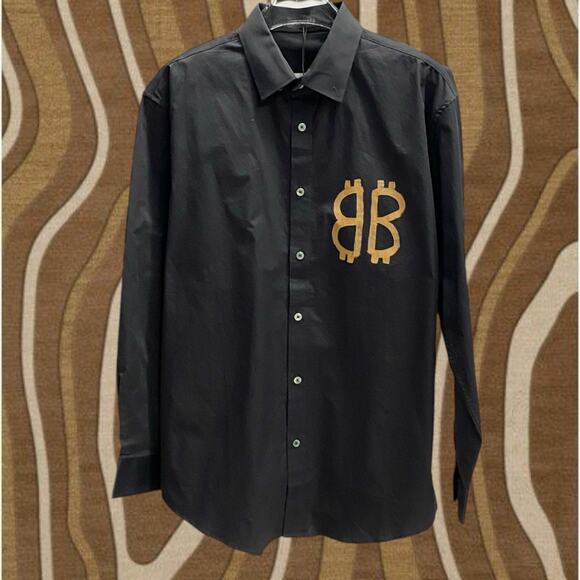 balenciaga black dress shirt Balenciaga: Women's Fitted Stretch Shirt (Black)
